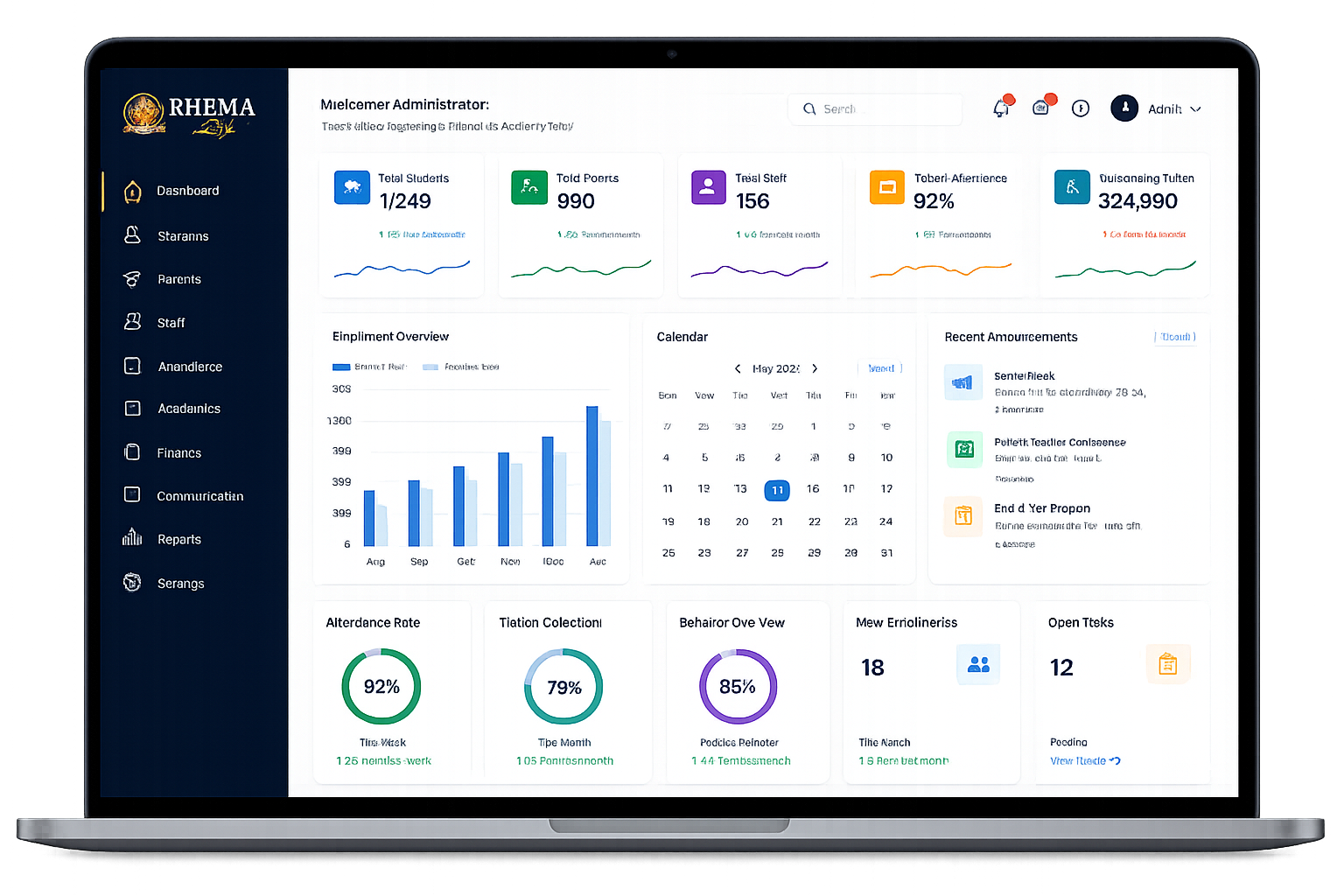 Learning Point Management System Dashboard
